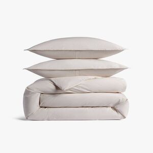 King/California King Casual Organic Cotton Duvet Cover & Sham Set Parchment -